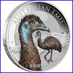 Perth Mint 2023 1oz Coloured Australian EMU 9999 Silver Coin? In Hand
