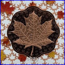 Solomon Islands 2023 35 Ann. Filigree Maple Leaf 2 Oz Silver Colored Coin