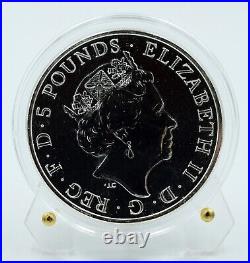 U. K. 2016 Queens Beasts The Lion of England 2 Oz Colored Silver Coin Rare